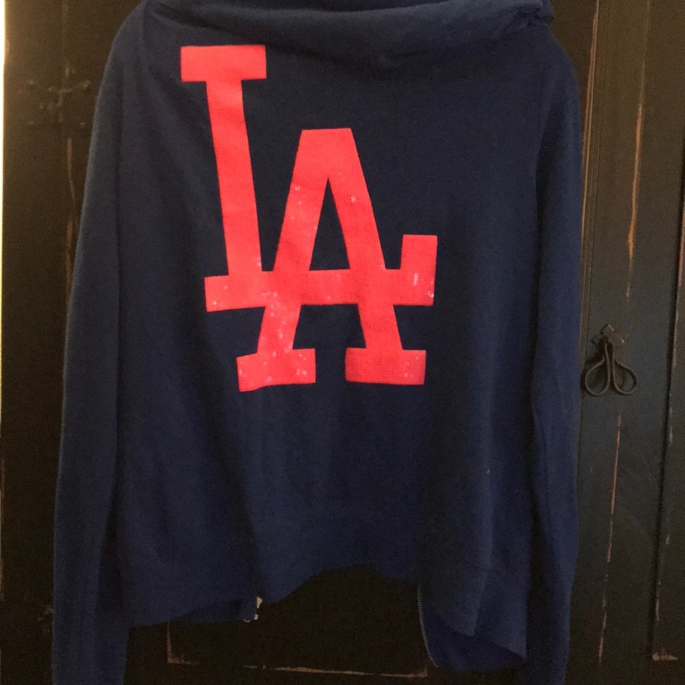 PINK blue Dodgers LA zip up